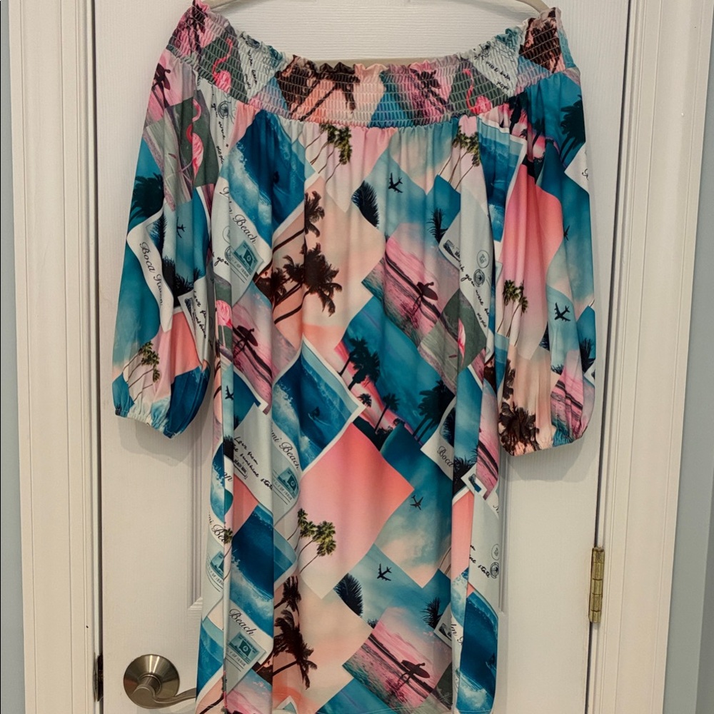 Boston Proper Multicolor Long Sleeve Dress